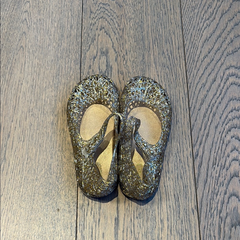 Gold Glitter Kids Shoes